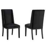 Baron Performance Velvet Dining Chairs Set of 2 by Lefancy