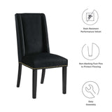 Baron Performance Velvet Dining Chairs Set of 2 by Lefancy