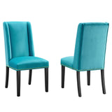 Baron Performance Velvet Dining Chairs Set of 2 by Lefancy