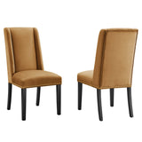 Baron Performance Velvet Dining Chairs Set of 2 by Lefancy