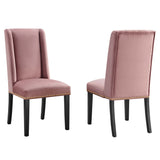 Baron Performance Velvet Dining Chairs Set of 2 by Lefancy