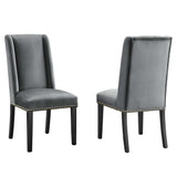 Baron Performance Velvet Dining Chairs Set of 2 by Lefancy