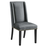 Baron Performance Velvet Dining Chairs Set of 2 by Lefancy