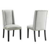 Baron Performance Velvet Dining Chairs Set of 2 by Lefancy