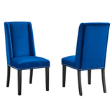 Baron Performance Velvet Dining Chairs Set of 2 by Lefancy