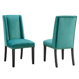 Baron Performance Velvet Dining Chairs Set of 2 by Lefancy