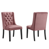 Baronet Performance Velvet Dining Chairs Set of 2 by Lefancy