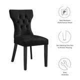 Silhouette Performance Velvet Dining Chairs Set of 2 by Lefancy