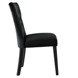 Silhouette Performance Velvet Dining Chairs Set of 2 by Lefancy