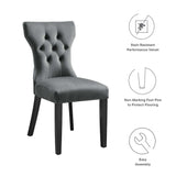 Silhouette Performance Velvet Dining Chairs Set of 2 by Lefancy