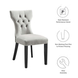 Silhouette Performance Velvet Dining Chairs Set of 2 by Lefancy