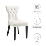 Silhouette Performance Velvet Dining Chairs Set of 2 by Lefancy