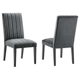 Catalyst Performance Velvet Dining Side Chairs Set of 2 by Lefancy