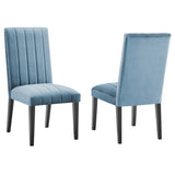 Catalyst Performance Velvet Dining Side Chairs Set of 2 by Lefancy