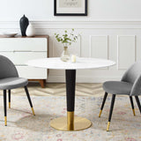 Zinque 42" Oval Dining Table by Lefancy