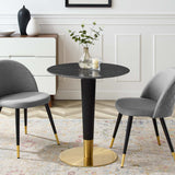 Zinque 28" Artificial Marble Dining Table by Lefancy