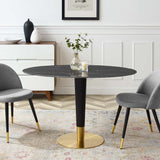 Zinque 48" Oval Artificial Marble Dining Table by Lefancy