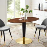 Zinque 48" Oval Dining Table by Lefancy