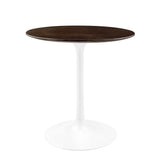 Lippa 28" Round Wood Grain Dining Table by Lefancy