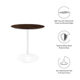 Lippa 28" Round Wood Grain Dining Table by Lefancy