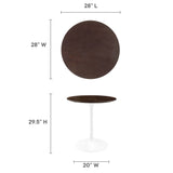 Lippa 28" Round Wood Grain Dining Table by Lefancy