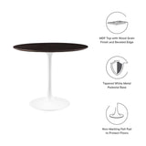 Lippa 36" Round Wood Grain Dining Table by Lefancy