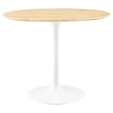 Lippa 36" Round Wood Grain Dining Table by Lefancy