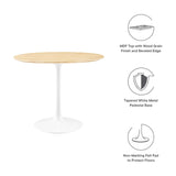 Lippa 36" Round Wood Grain Dining Table by Lefancy