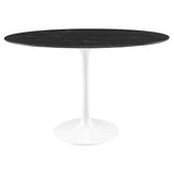 Lippa 48" Round Artificial Marble Dining Table by Lefancy