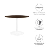 Lippa 40" Round Wood Grain Dining Table by Lefancy