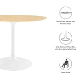 Lippa 40" Round Wood Grain Dining Table by Lefancy