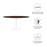 Lippa 60" Round Wood Grain Dining Table by Lefancy