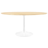 Lippa 60" Round Wood Grain Dining Table by Lefancy