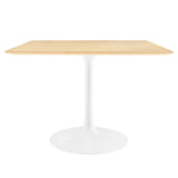 Lippa 40" Square Wood Grain Dining Table by Lefancy