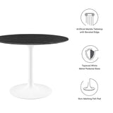 Lippa 40" Round Artificial Marble Dining Table by Lefancy