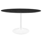 Lippa 54" Round Artificial Marble Dining Table by Lefancy