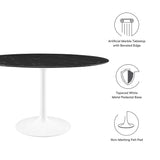 Lippa 54" Round Artificial Marble Dining Table by Lefancy