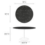 Lippa 54" Round Artificial Marble Dining Table by Lefancy