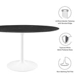 Lippa 54" Oval Artificial Marble Dining Table by Lefancy