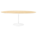 Lippa 78" Oval Wood Grain Dining Table by Lefancy