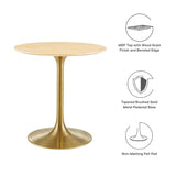 Lippa 28" Round Wood Grain Dining Table by Lefancy