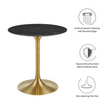 Lippa 28" Round Artificial Marble Dining Table by Lefancy