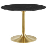 Lippa 40" Round Artificial Marble Dining Table by Lefancy