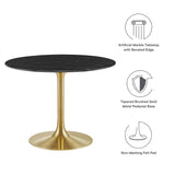 Lippa 40" Round Artificial Marble Dining Table by Lefancy