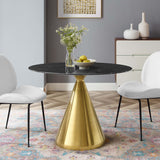 Tupelo 42" Oval Artificial Marble Dining Table by Lefancy