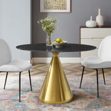 Tupelo 48" Oval Artificial Marble Dining Table by Lefancy