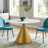 Tupelo 47" Artificial Marble Dining Table by Lefancy