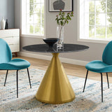 Tupelo 40" Artificial Marble Dining Table by Lefancy