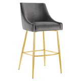 Discern Performance Velvet Bar Stool by Lefancy