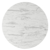 Traverse 50" Round Performance Artificial Marble Dining Table by Lefancy